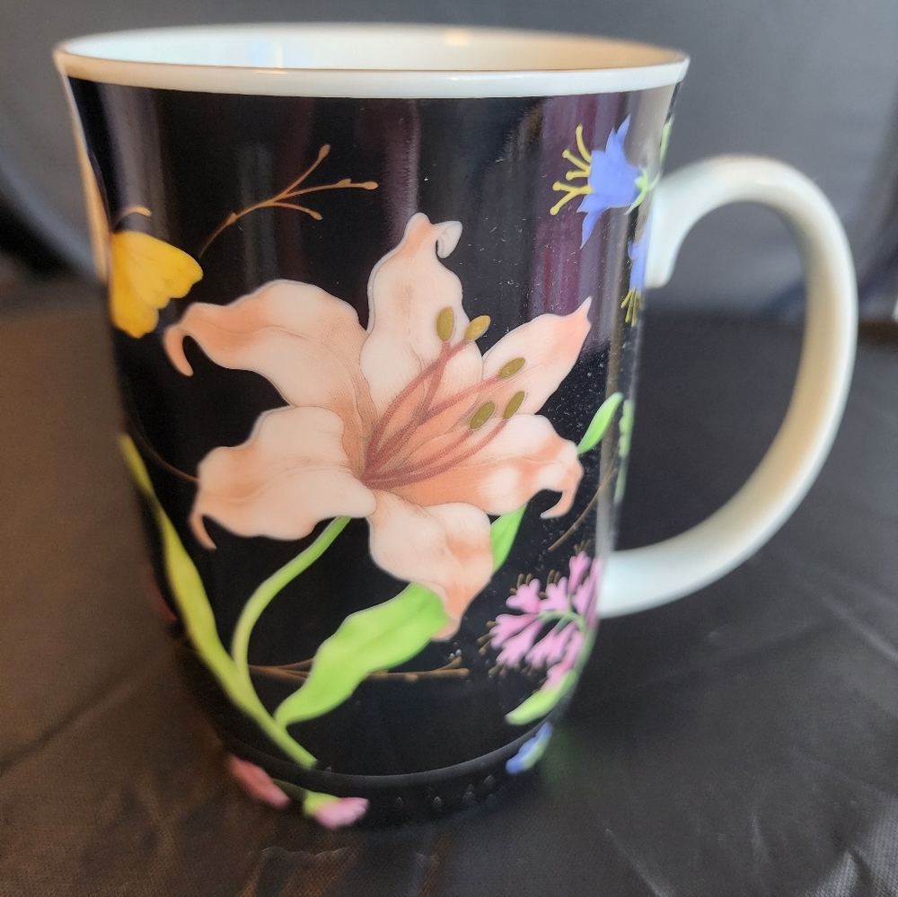 Vintage Otagiri Japan Coffee Mug with Flowers for Gibson Greetings Inc.